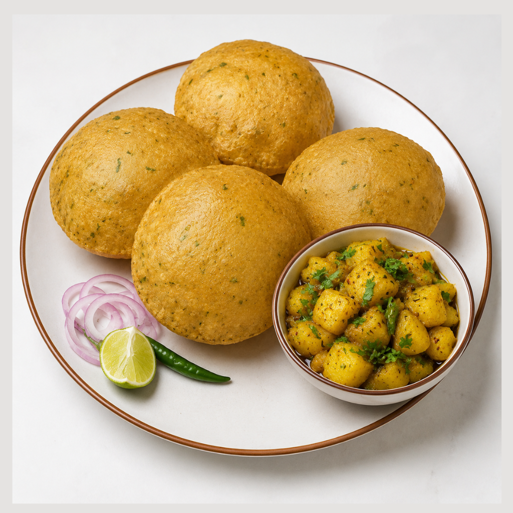 Basil Poori Aloo