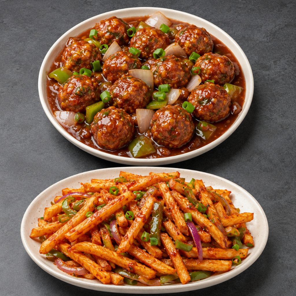 Veg. Manchurian / Crispy Chilli Potato